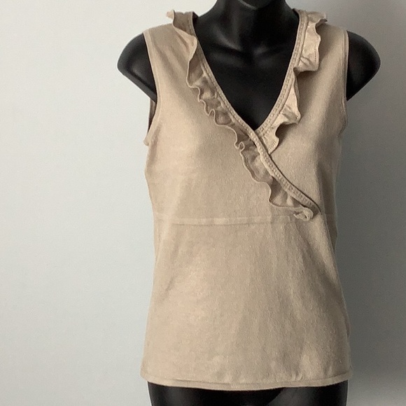 Jessica~ Ruffled Knit Shell - Picture 3 of 7